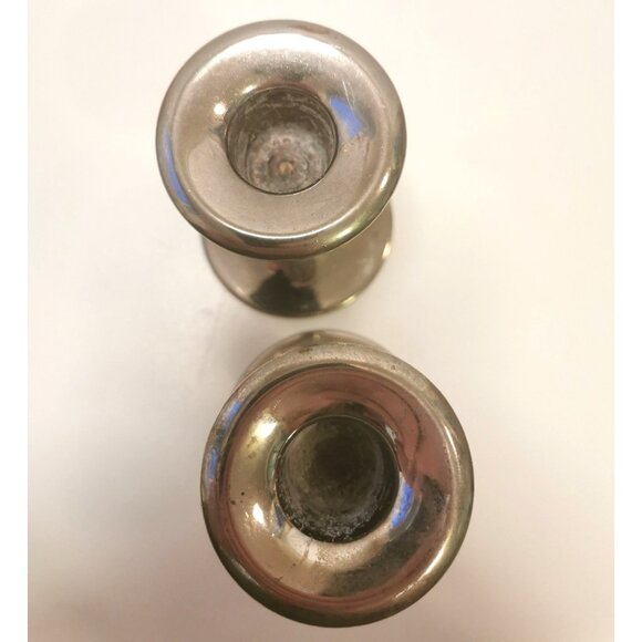 Candle Stick Holders Unique Vintage Silver Plated Compact - Picture 6 of 6